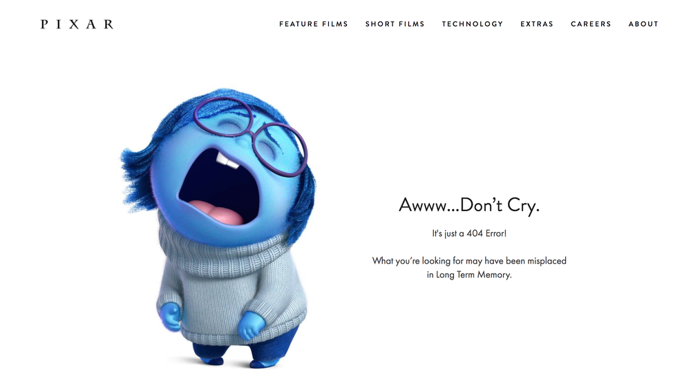 pixar - сторінка 404