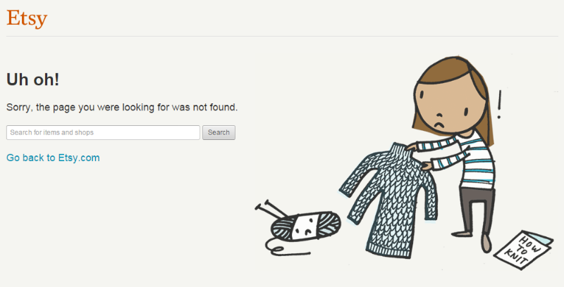 etsy - сторінка 404
