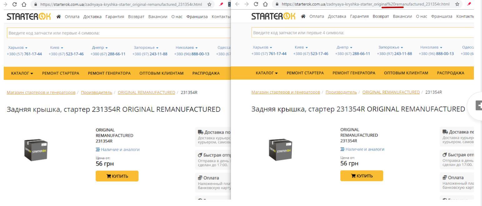 дублі сторінок на сайті starterok.com.ua