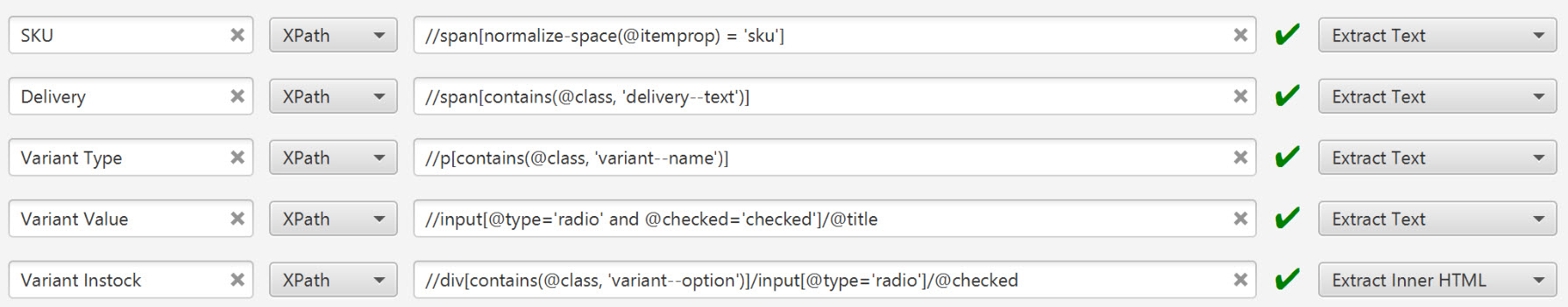 функция извлечения screaming frog xpath