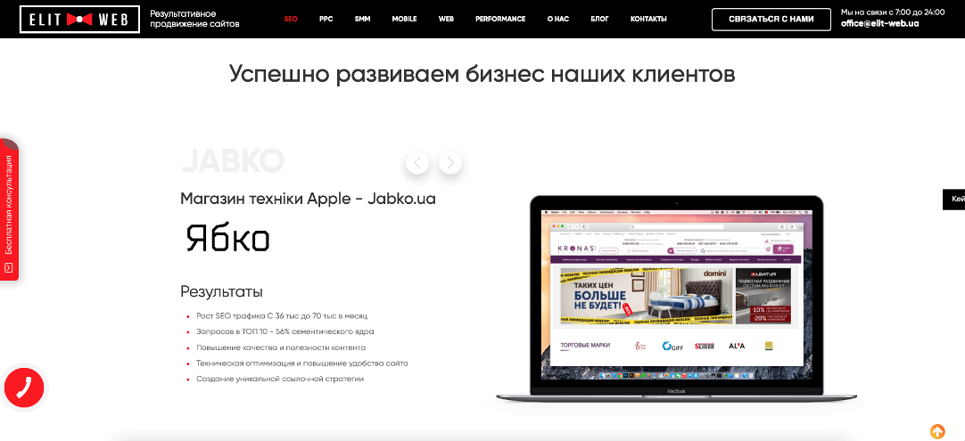 наличие портфолио с реальными кейсами