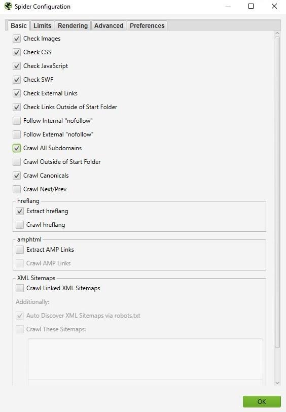 как сканировать весь сайт - crawl all subdomains