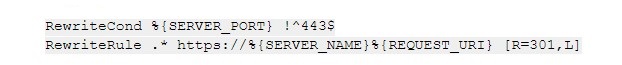 налаштування редиректу 301 для перенаправлення з HTTP на HTTPS