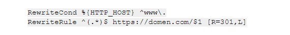 вставте в .htaccess код