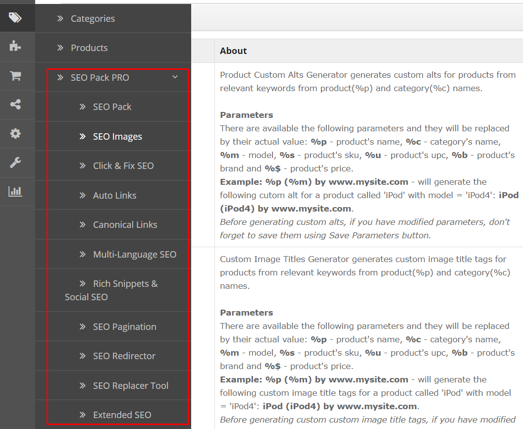 SEO-модулі для OpenCart