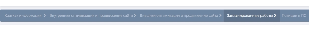 Структура Личного кабинета клиента