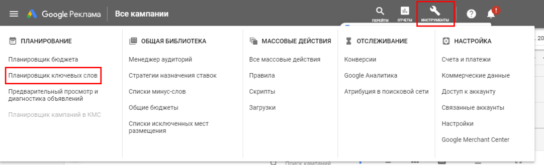 Аналитика запросов в Google Ads
