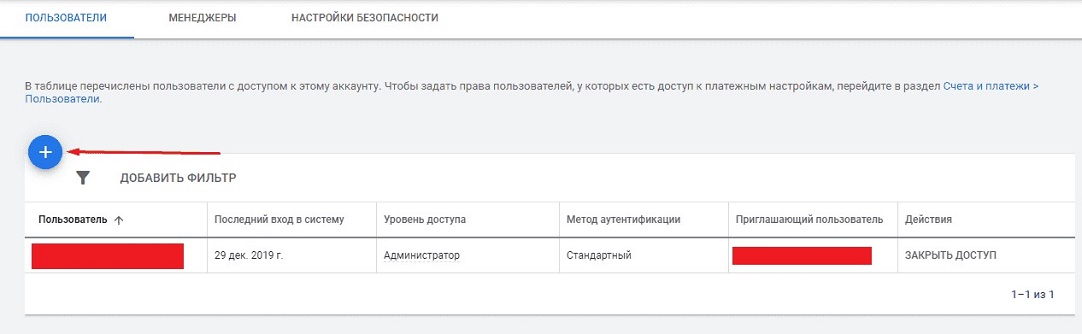 Как предоставить доступы к аккаунту Google рекламы