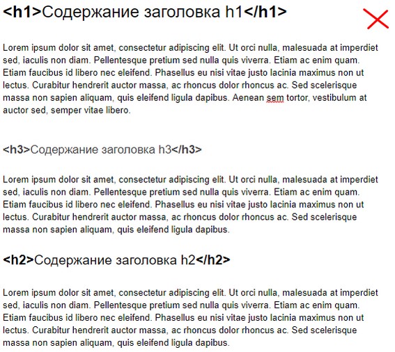 формирование заголовков и подзаголовков